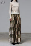 BASERANGE Tiger print cardigan turtleneck sweater TOTST-CG-AU23 UNDYED